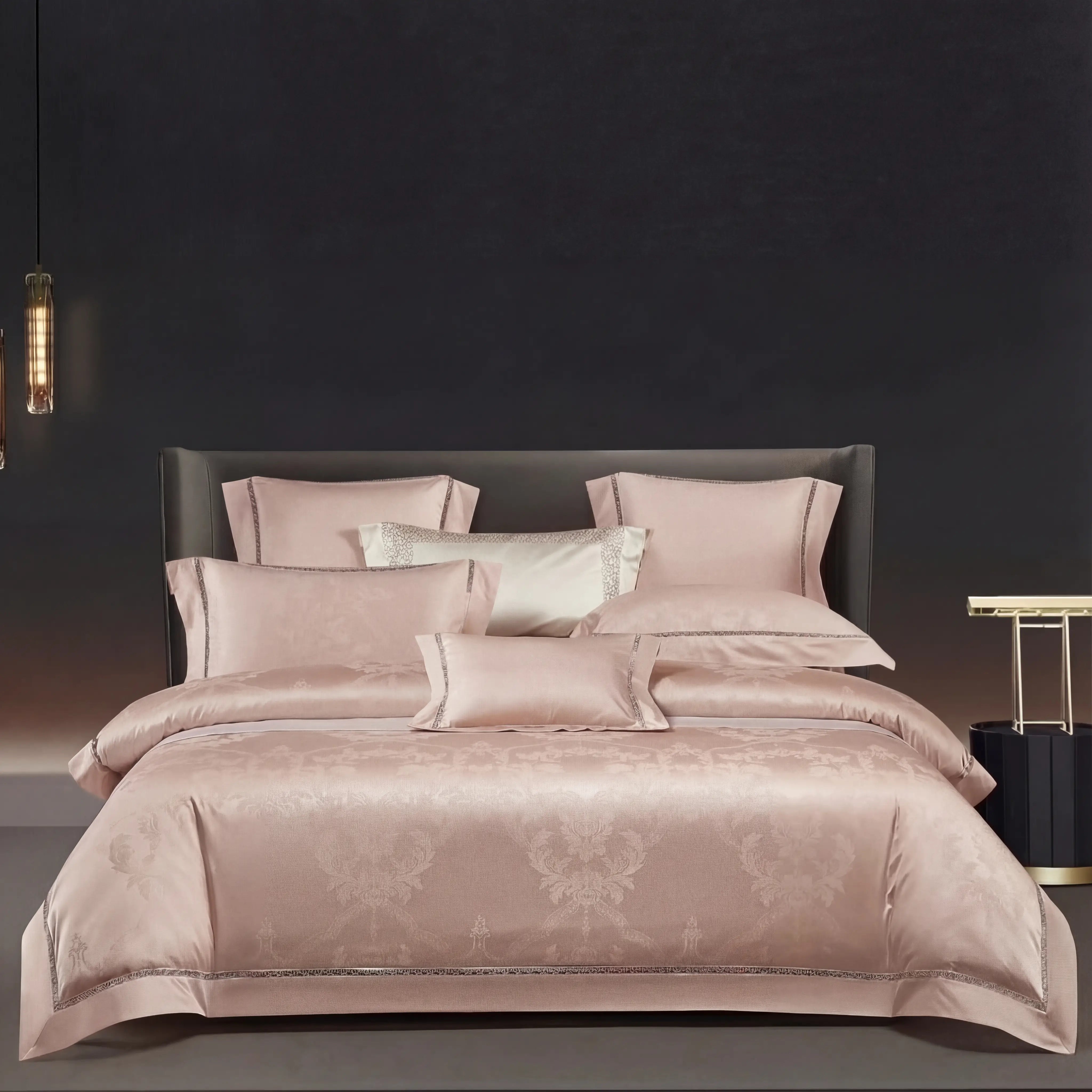 Ensemble de housse de couette en coton égyptien Damask Luxury 1000 TC Ensemble de housse de couette en coton égyptien Damask Luxury 1000 TC