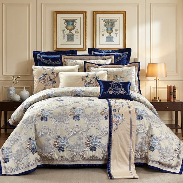 Oriental Jacquard Luxury Bedding Set (600 TC)
