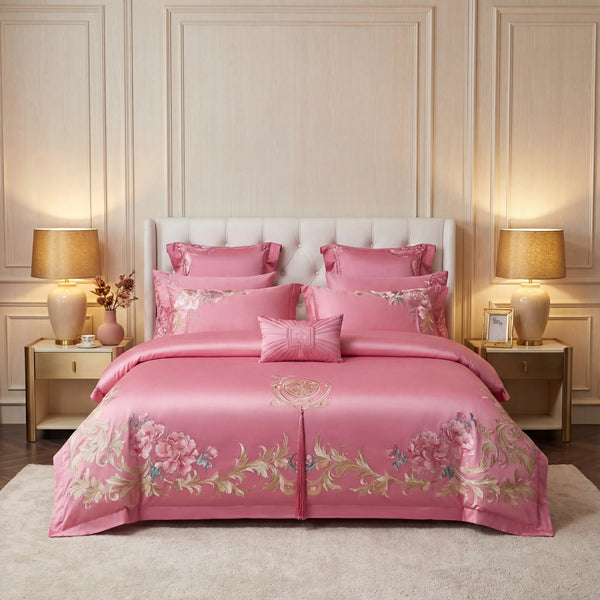 Aurora Pink Duvet Cover Set (Egyptian Cotton)