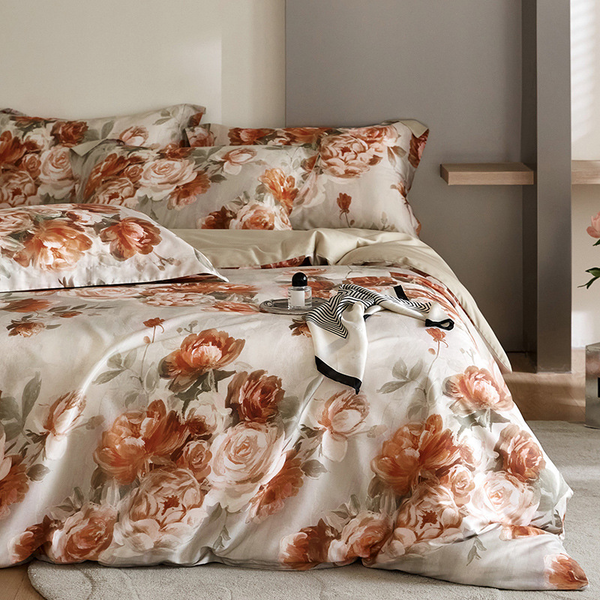 Emilia Champagne Duvet Covet Set (100% Eucalyptus Lyocell)