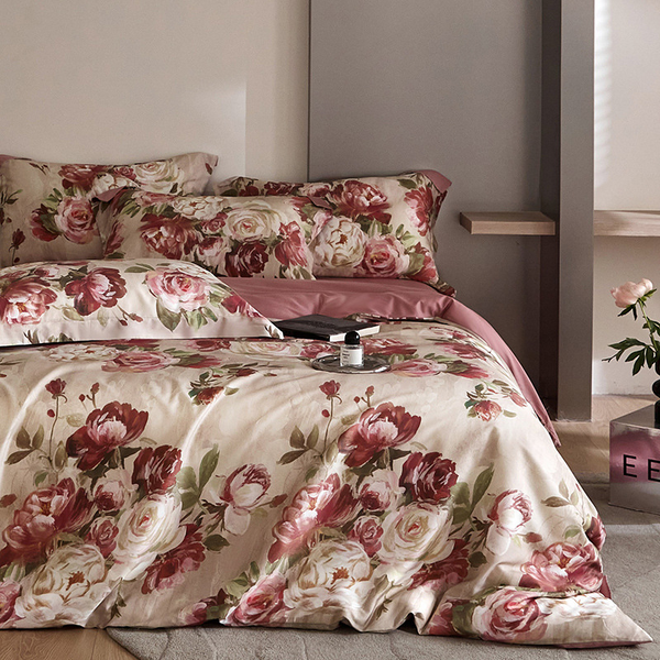 Emilia Pink Duvet Covet Set (100% Eucalyptus Lyocell)