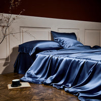 Arya Blue Mulberry Silk Pillowcase Pair