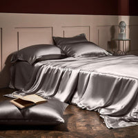 Arya Silver Mulberry Silk Pillowcase Pair