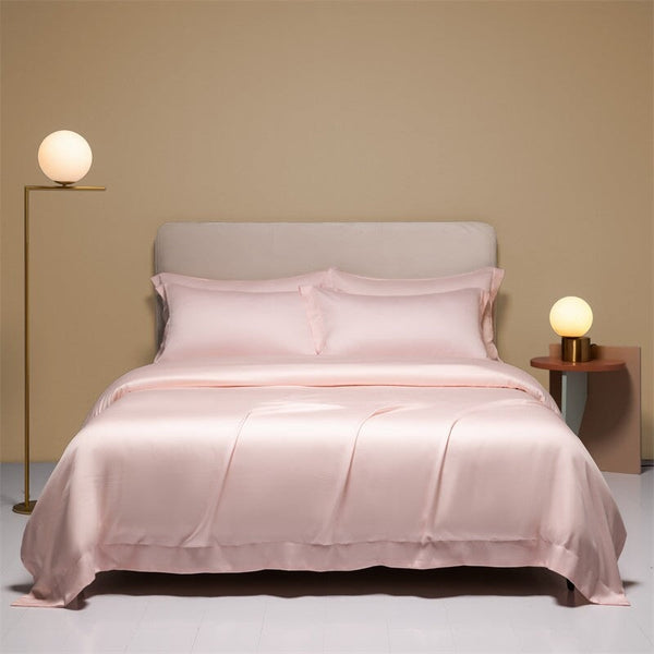 Freya Blush Pink Eucalyptus Lyocell Duvet Cover Set