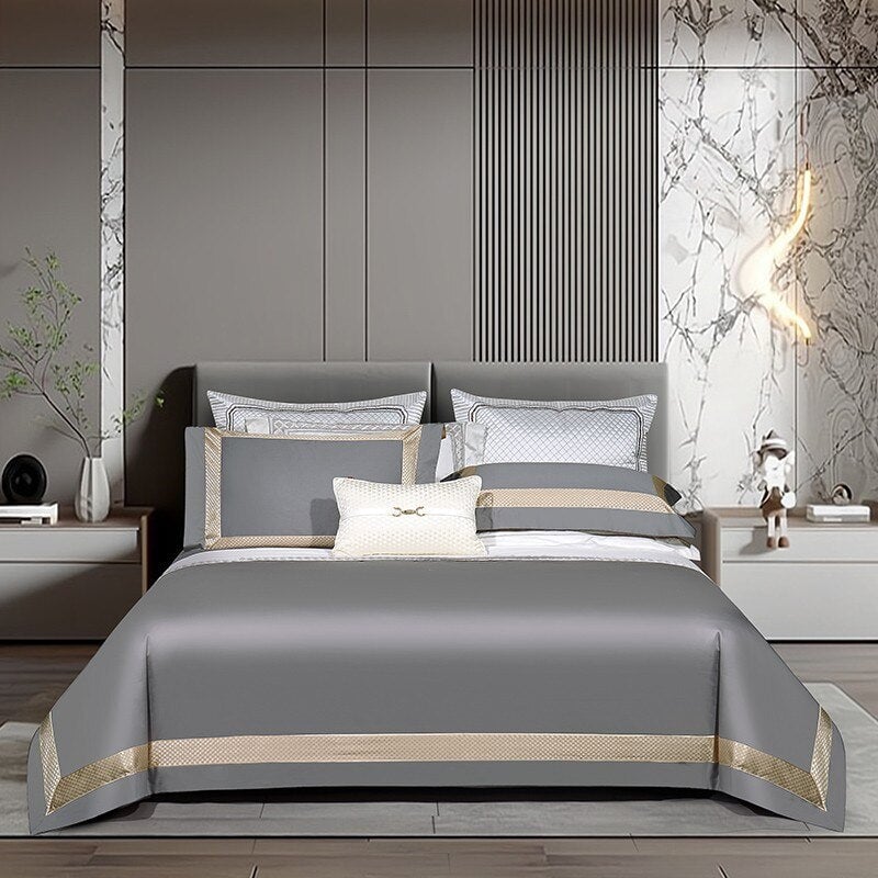 Grandiose Grey Luxury 1000 TC Duvet Cover Set