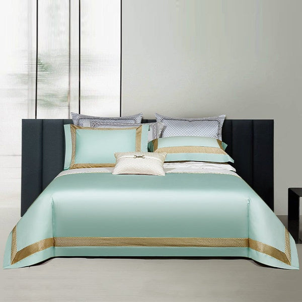 Grandiose Mint Green Luxury 1000 TC Duvet Cover Set