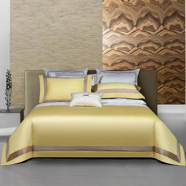 Grandiose Yellow Luxury 1000 TC Duvet Cover Set