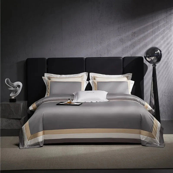 Linear Grey Duvet Cover Set