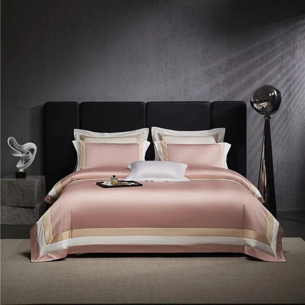 Linear Pink Duvet Cover Set