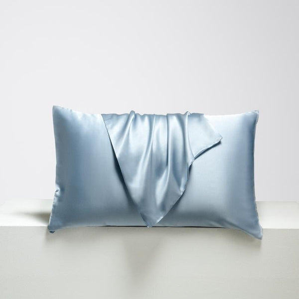 Mulberry Silk Light Blue Pillowcase for Hair and Skin (Set of 2)