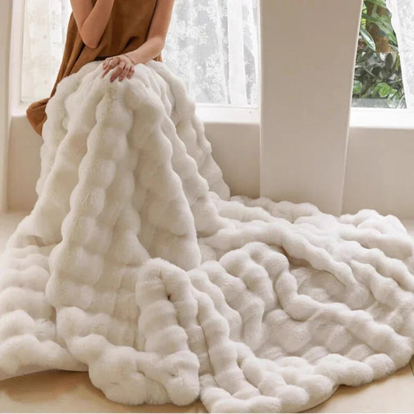 Rabbit Faux-Fur Blanket