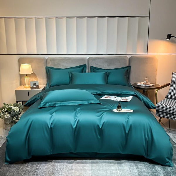 Turquoise Super Hero 1000 TC Duvet Cover Set