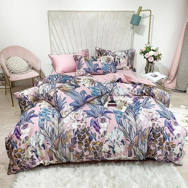 Woodland Pink Duvet Cover Set (Egyptian Cotton)