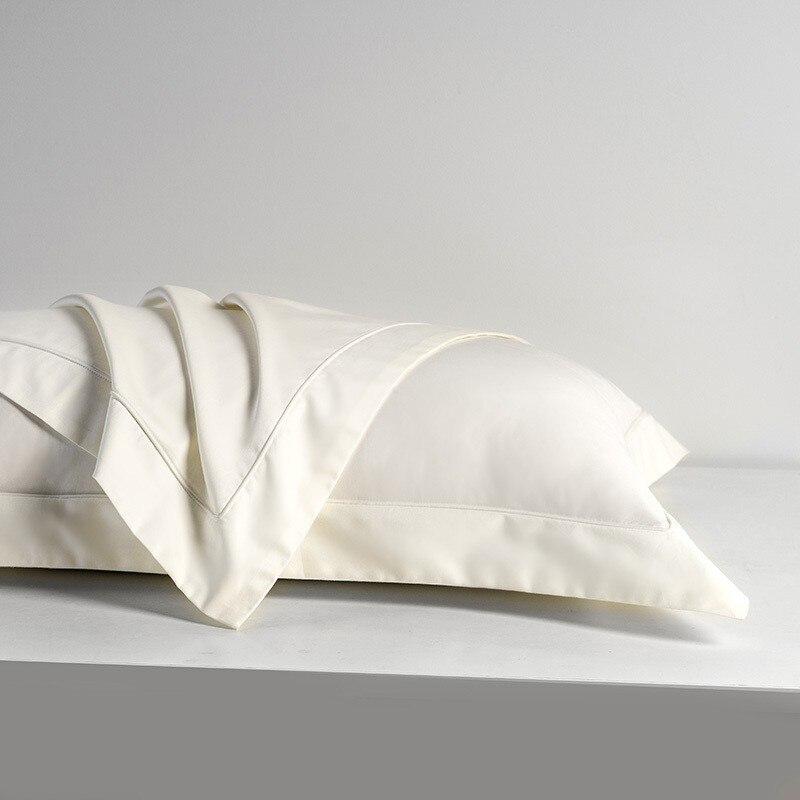 Egyptian Cotton Pillowcase Pair Bedding Luxxo White 