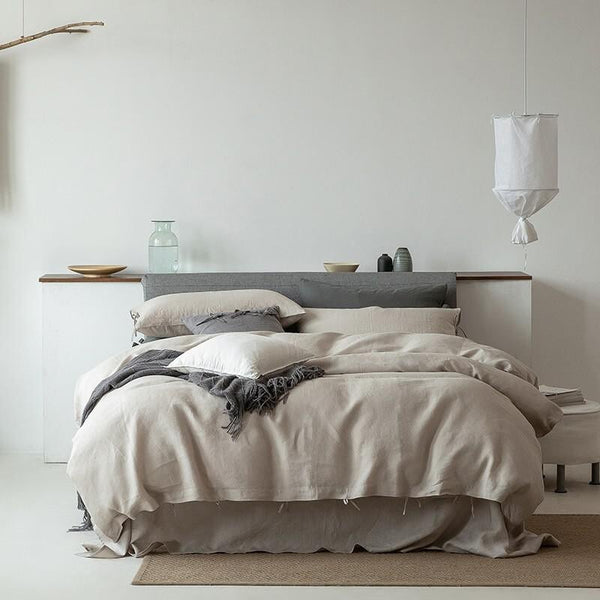 Natural 100% Linen Bedding Set ( 500 thread count) Luxxo 