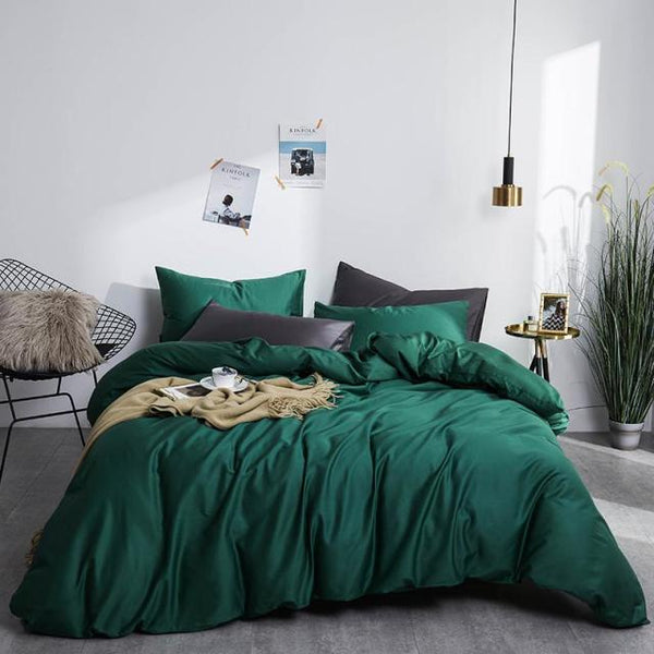 Core Egyptian Cotton Bedding Set (Forest Green) ( 500 thread count) Luxxo 